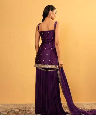Purple sharara set 5