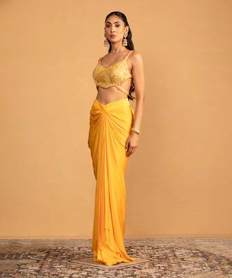 Yellow dhoti set 1