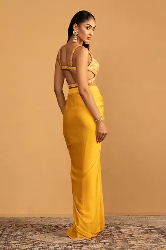 Yellow dhoti set