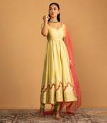Mint green anarkali set