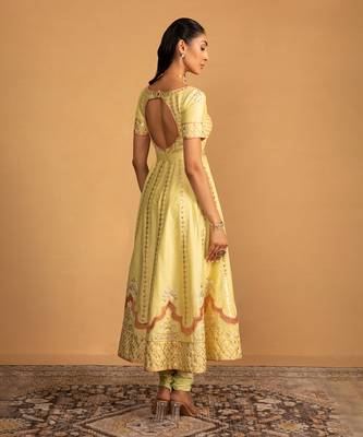 Mint green anarkali set 4