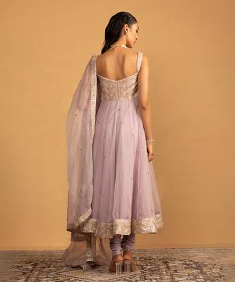 Lilac anarkali set 5