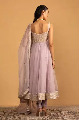 Lilac anarkali set