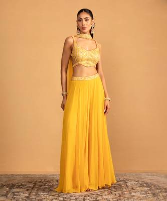 Yellow palazzo set 1