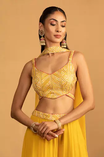 Yellow palazzo set