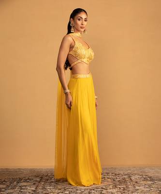 Yellow palazzo set 4