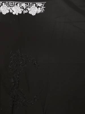 Black embroidered georgette saree with blouse 3