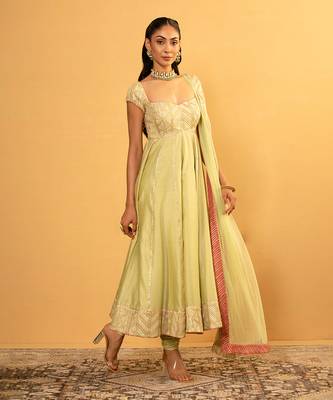 Bottle gourd anarkali set 1