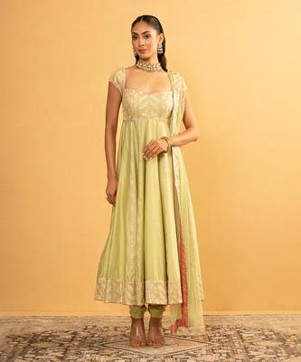 Bottle gourd anarkali set 2