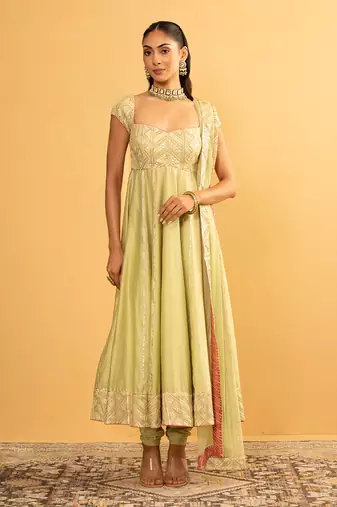 Bottle gourd anarkali set