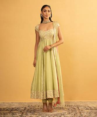 Bottle gourd anarkali set 3