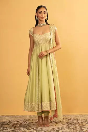 Bottle gourd anarkali set