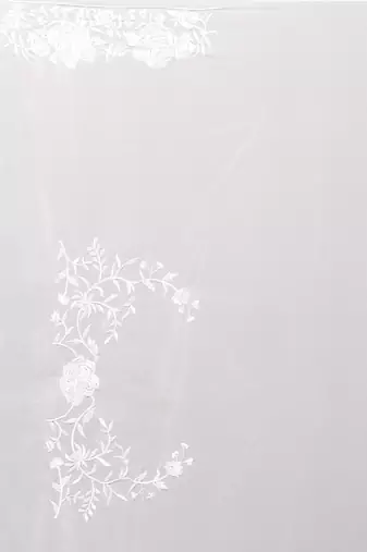 White embroidered georgette saree with blouse