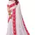 White embroidered georgette saree with blouse