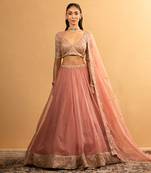 ONION PINK GEORGETTE LEHENGA SET