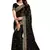 Black embroidered art silk saree with blouse