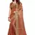 Peach embroidered art silk saree with blouse