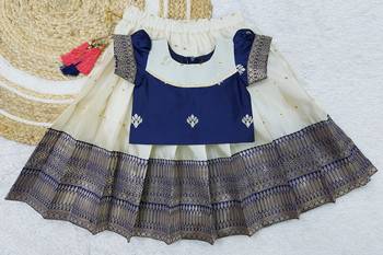  Baby Girl's Traditional Readymade South Indian Pattu Pavadai Lehenga Choli For Kid's 1