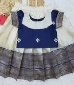  Baby Girl's Traditional Readymade South Indian Pattu Pavadai Lehenga Choli For Kid's