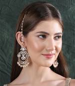 Gold-plated contemporary drop earrings