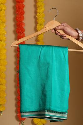 Ethnic Woven Design Zari Cotton Saree With Blouse 2