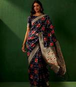 Classiques Purple Art Silk Zari Woven Saree