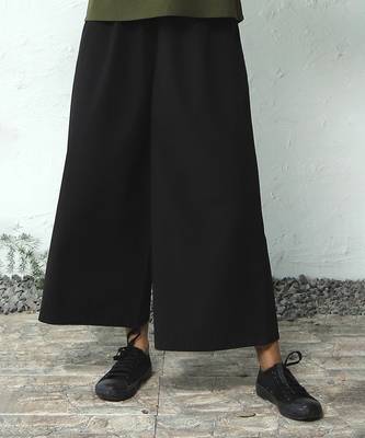 Black poplin pack black flared pants 1