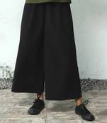 Black poplin pack black flared pants