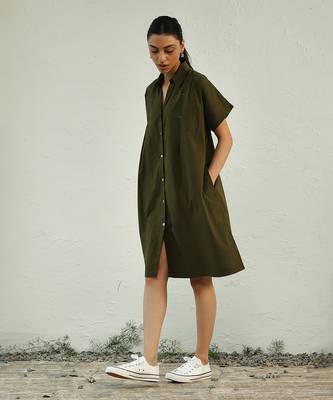 Green poplin green backpackers dress 2