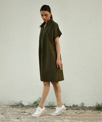 Green poplin green backpackers dress 4