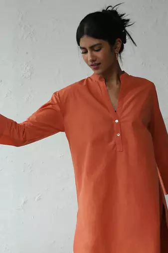 Orange poplin georgia orange co-ord set