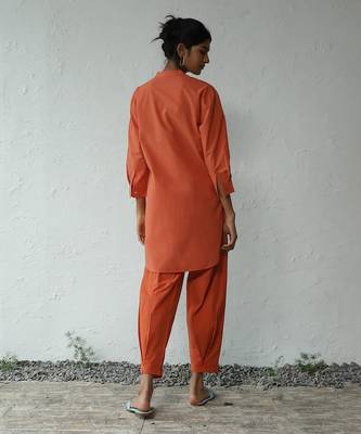Orange poplin georgia orange co-ord set 5