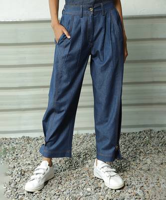 Navy blue cotton denim denim date duo 3