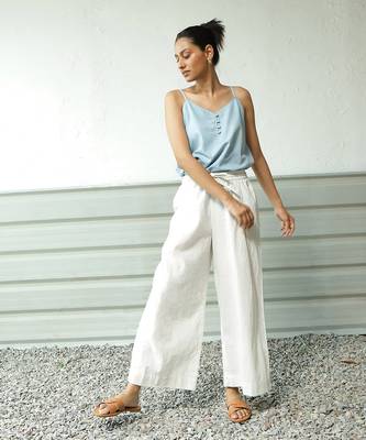 Light blue cotton denim wayfarer denim top 5
