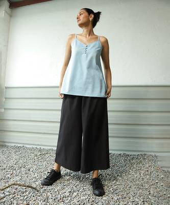 Light blue and black cotton denim poplin wayfarer match set 3