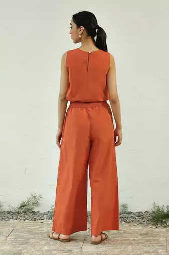 Orange poplin sunshine co-ord set