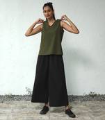 Olive green/ black poplin bohemian co-ord set