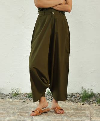 Olive green poplin olive fusion co-ord 4