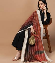Digital Ethnic Motif Print Chanderi Cotton Crochet Work Regular Dupatta Wear on Kurti For Women and Girls