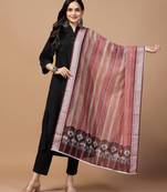 Digital Ethnic Motif Print Chanderi Cotton Crochet Work Regular Dupatta Wear on Kurti For Women and Girls