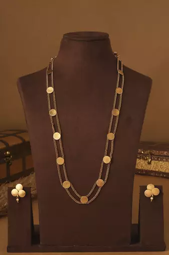 Goddess Fortune Coin Necklace Set