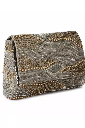 Galaxy grey clutch