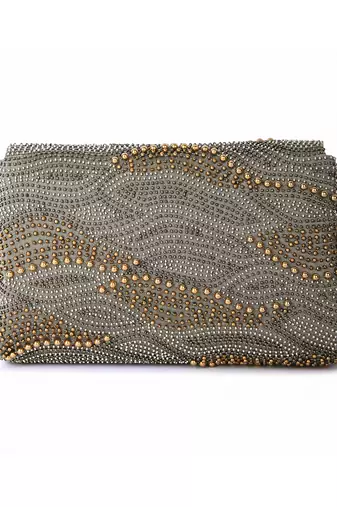 Galaxy grey clutch