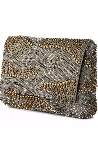 Galaxy grey clutch