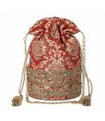 Red brocade potli