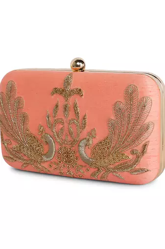 Peacock couple clutch