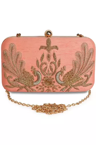 Peacock couple clutch