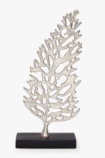 Silver tree metal sculpture
