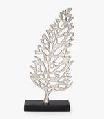 Silver tree metal sculpture