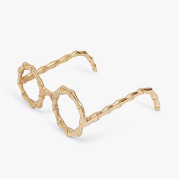 Through the metal eyeglass sculpture 1